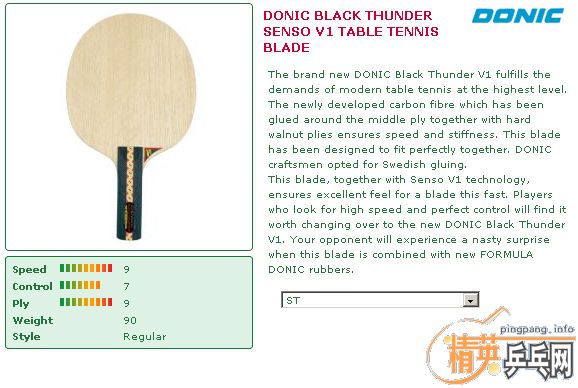 Donic Black Thunder Senso V1 STԹ?ллˣ